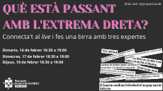 Cartell del directe d'Instagram per parlar sobre l'extremadreta
